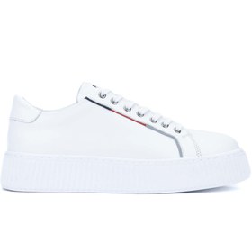 Resim Tamer Tanca Erkek Hakiki Deri Beyaz Sneakers & Spor Ayakkabı 