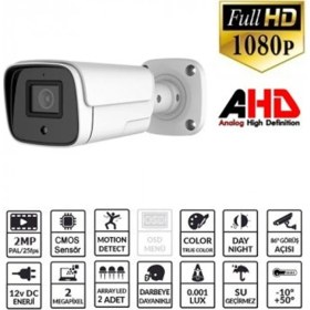 Resim EZCOOL EZ-2040HD 2MP 3.6MM 2ARRAY AHD BULLET 