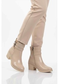 Resim Aspor Bej İçi Kürklü Kadın Topuklu Bot Çok Renkli 