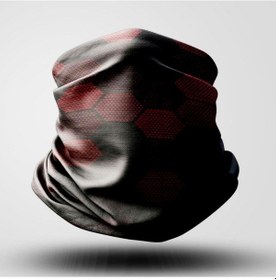 Resim Bandana Buff Kırmızı Petek Kartlıklı - Universal 