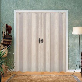 Resim Faran Dekorasyon 275 x 215 Akçaağaç Renk Camsız Çift Açılım Pvc Akordiyon Katlanır Kapı FRNAKMODEL-276 