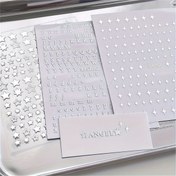 Resim 3'lü Gümüş Harf & Yıldız Patlaması Sticker Seti - Mat Bitiş, Günlük Ofis Kullanımı İçin Dikdörtgen Dekoratif Kağıt Stickerlar 