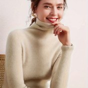 Resim Kadın Slim-Fit Yüksek Yaka Uzun Kollu Kazak - Yumuşak Esnek Üst, Sonbahar/Kış için Zarif Ofis ve Günlük Şık Kazak, Kemer Gerekmez, Günlük ve Resmi Kombinler için Çok Yönlü Katmanlama Parçası, Kazak, Kışlık Giyim, Şık Örme Giyim, kadın kışlık giysiler, kadın kazak kışlık, kadın giyim, kadın kazak, kışlık kadın giyim, kışlık kazak 