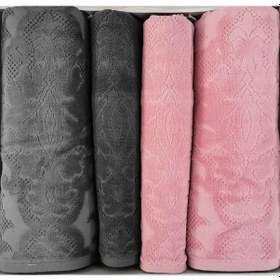 Resim Özdilek Curve Best Set Hamam Seti Banyo Havlu Takımı Pembe-antrasit Pembe 