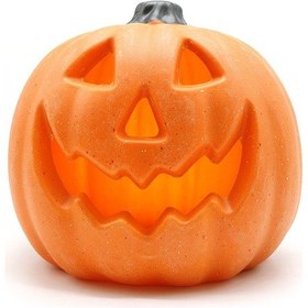 Resim Cadılar Bayramı Dekorasyonu Balkabağı Sonbahar Dekorasyonu Fener Dekoratif Balkabağı Led Aydınlatmalı Turuncu Çok Renkli 