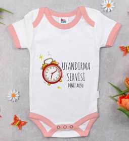 Resim Bitmeyen Kartuş Kişiye Özel Pembe Bebek Body Zıbın - Model 84 