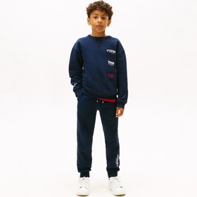 Resim Tommy Hilfiger Monotype Print Graphic Çocuk Mavi Eşofman Altı 