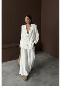 Resim Beyaz Oversize Müslin Takım Çok Renkli 