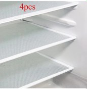 Resim Zhanglei001 Transparent 4 Adet Silikon Buzdolabı Astarı Su Geçirmez Kolay Temizlenir 