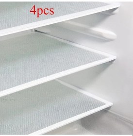 Resim Zhanglei001 Transparent 4 Adet Silikon Buzdolabı Astarı Su Geçirmez Kolay Temizlenir 