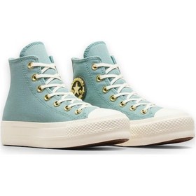 Resim A11495c Chuck Taylor All Star Lift Sneakers Açık Yeşil Unisex Spor Ayakkabı-6382 A11495c-423-vernal Pool/egret/true Nature 