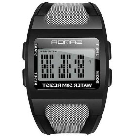 Resim Bosphorusboutique02 Sanda 222 Erkekler Spor Dijital İzle, Su Geçirmez Saat, Kare, Çok Fonksiyonlu, Beyaz, Çok Renkli Çok Renkli 