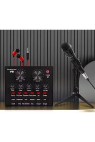 Resim fortrek V8S Ses Usb Kulaklık Mikrofon Web Yayını Canlı Harici Ses Kartı Ile 5.0 Kişisel Eğlence 