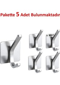 Resim Ardini Kendinden Yapışkanlı Askılık Krom 04 Pakette 5 Adet Krom 