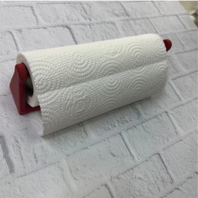 Resim Dekoratif Kırmızı Kağıt Havlu Tutucu Duvar Askılı Model 