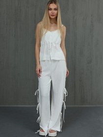 Resim Genel Markalar eyesof Fiyonklu Bluz Takım - Beyaz 