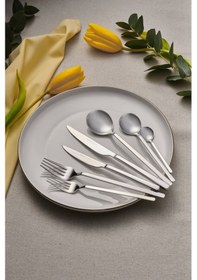 Resim Karaca Elegance Gale Platin 12 Kişilik 84 Parça Çatal Kaşık Bıçak Takımı 