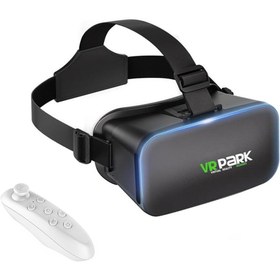 Resim Vrpark V6 3D Sanal Gerçeklik Gözlüğü + VR Bluetooth Kumanda 