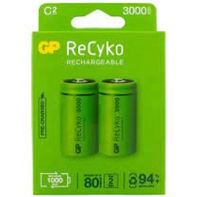 Resim Gp 5700 mAh Kalın Şarjlı Kalın Pil 2 li Kart D Boy GP570DHCBMTR-2EB2 