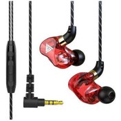 Resim Willowhaven Qkz Sk7 Kırmızı Kulaklık 3.5mm 11.6mm Dinamik Sürücü Mikrofonlu Hat Kontrolü Sk7 
