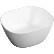Resim VitrA Plural 7811B401-0016 Kare Yüksek Çanak Lavabo, VitrA Clean, 45 cm, Mat Beyaz 
