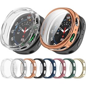 Resim Samsung Galaxy Uyumlu Watch8 Classic / Ultra 2 Elektroliz Tpu İzle Koruyucu Kılıf Pembe İçin 