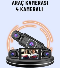 Resim 170 Geniş Açı 4 Kameralı Araç Kamerası Hareket Algılamalı 