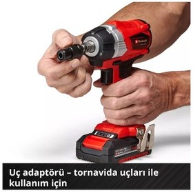 Resim Einhell TP-CW 18 Li Bl Akülü Somun Sıkma Makinesi + 1 X 4 Ah Akü Çantalı 