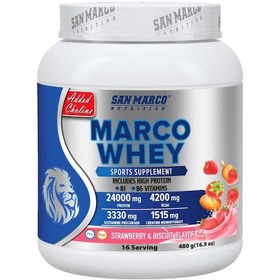 Resim San Marco NutritionMarco Whey Çilek&bisküvi Aromalı 480 Gr 
