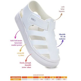 Resim Kiko Kids Limba Cırtlı Kız Çocuk Sandalet Beyaz Beyaz 