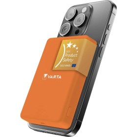 Resim Storemax Varta Power Bank 5.000MAH, Powerbank Magnetico, Mag Pro Power On Demand, Caricabatterie Portatile Con USB C, Compatibile Con Magsafe E Qi Standard (Per Compatibilità Con E), Arancia 