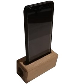 Resim Ses Yükseltici Ahşap Cep Telefon Standı 