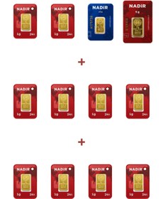 Resim Nadir Gold 24 Ayar 17,5 Gram Külçe Altın (1 Adet 5 Gram Külçe Altın + 1 Adet 2,5 Gram Külçe Altın + 
