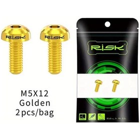Resim Dashanshop 2 Adet M5x12mm Altın Bisiklet Su Şişesi Tutucu Vidası Pompa Montajı Altın 
