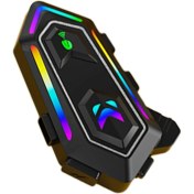 Resim Nrzsnt Karler Bass Krm2 Rgb Motosiklet Sürücüleri Için Ipx6 Su Geçirmez Özellikli Kablosuz Bluetooth Kulaklık - Siyah 