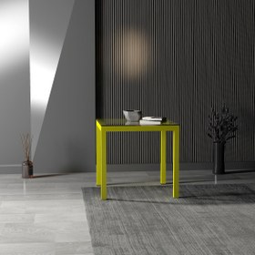Resim Camlan Yemek Masası & Toplantı Masası - Sarı / S 