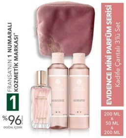Resim Yves Rocher Kadife Çantalı Evidence Mini Parfüm Serisi 3’lü Şık Bakım & Koku Seti 