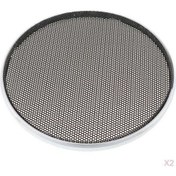 Resim 2 Parça Araba Hoparlör Dekoratif Yuvarlak Subwoofer Mesh Izgara Kapak Guard 8 Inç 