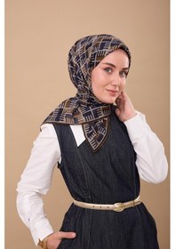 Resim Silk Home Yaz Esintisi Eşarp 150001-12 Lacivert, Zeytin Kahve, Gri 