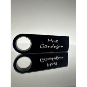 Resim Gündoğan Kristal Kişiye Veya Isme Özel Siyah Renk USB Bellek / 32 GB 