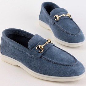 Resim Laura Kot Mavi Hakiki Süet Kadın Casual Ayakkabı KOT MAVİ 