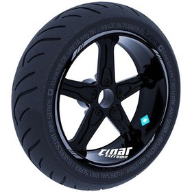 Resim Taş Grisi 4 Parçalı Keskin Jant Şeridi Sticker Çınar Extreme 