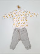 Resim Bebek Pijama Takımı Çıtçıtlı Yaka Pamuk Unisex 