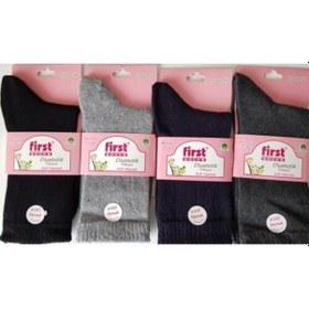 Resim First Kadın 12 Li Pamuklu Soket Şeker Çorabı Çok Renkli 