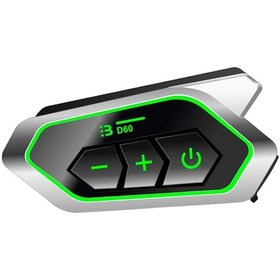 Resim D60 Motor Kask Kulaklık Rgb Modlu Su Geçirmez 5.3 Bluetooth Intercom 