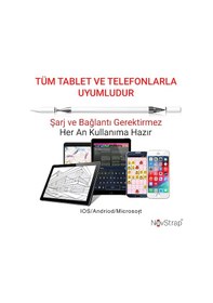 Resim NovStrap Samsung Uyumlu Galaxy Tab S6 Lite SM-P610 İçin Dokunmatik Kalem Pencil Stylus Çizim Tasarım Kalemi 