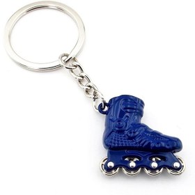 Resim Solfera Lacivert Paten Roller Skate Döner Tekerli Metal Anahtarlık Kc001 