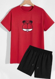 Resim trendypassion Garfield Şort T-shirt Eşofman Takımı 