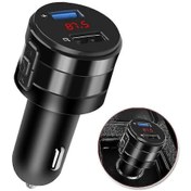 Resim Car Bluetooth Fm Transmitter Dual Usb Charger Socket Aux Adapter Hands-free Fast Charging 