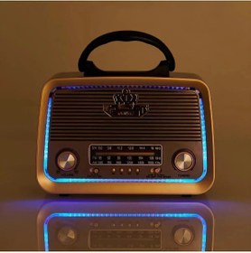 Resim Cannar Nostaljik Radyo Bluetooth Ledli Usb Sd Card Mp3 Radyo Çalar Cn-301 Bt 